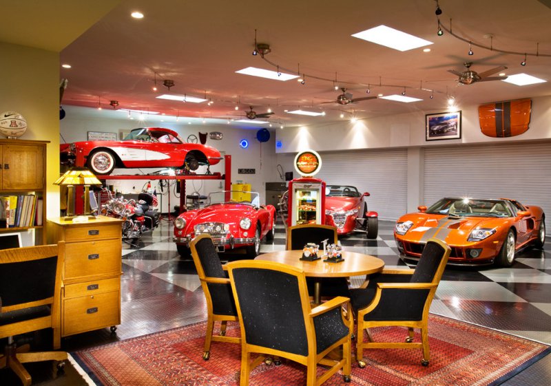 classic car man cave