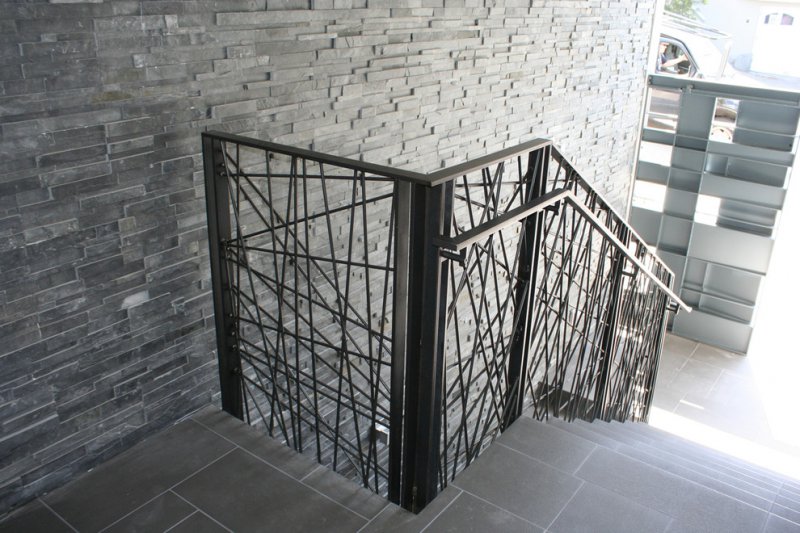 contemporary wrought iron railing