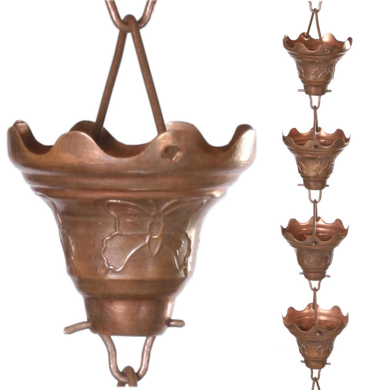 copper butterfly rain chain