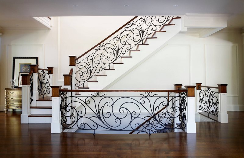 flower design iron railing