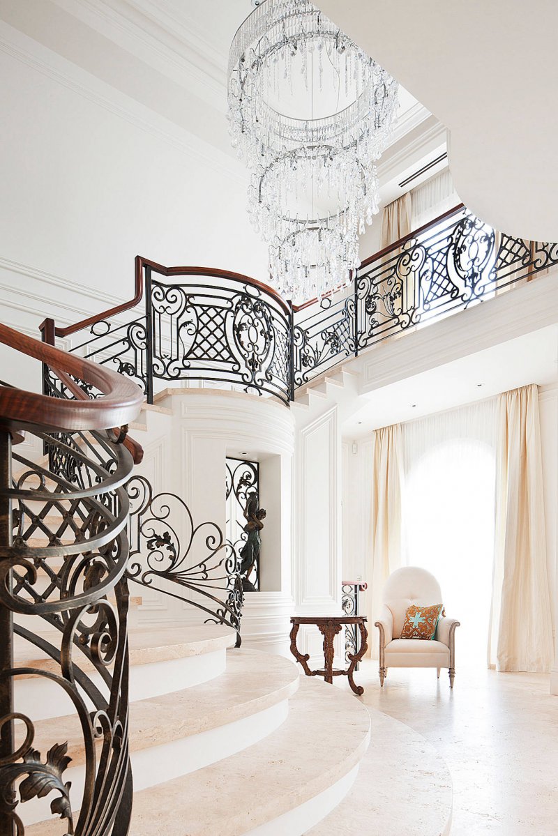 intricate staircase railing