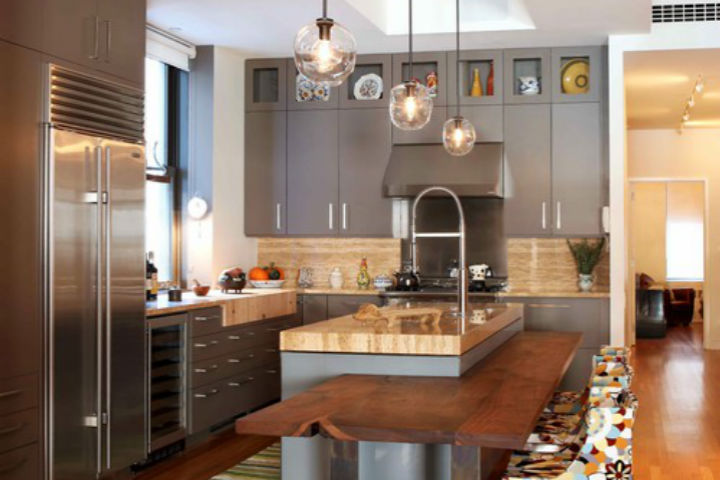 gray kitchen cabinets