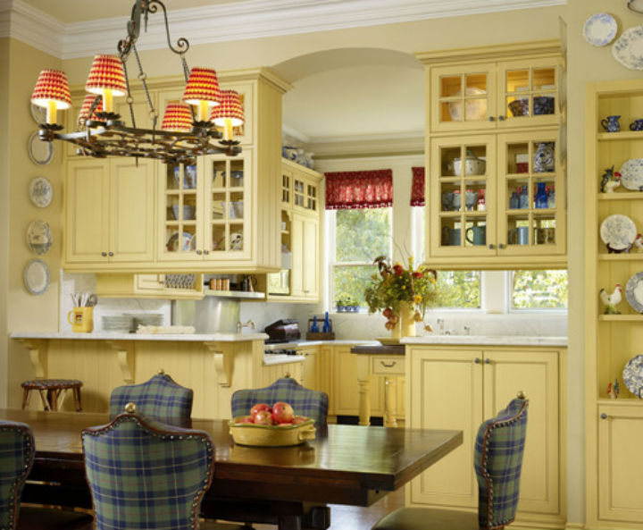 yellow kitchen cabinets