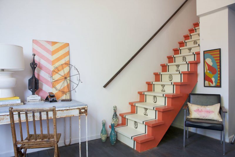 painted basement stairs