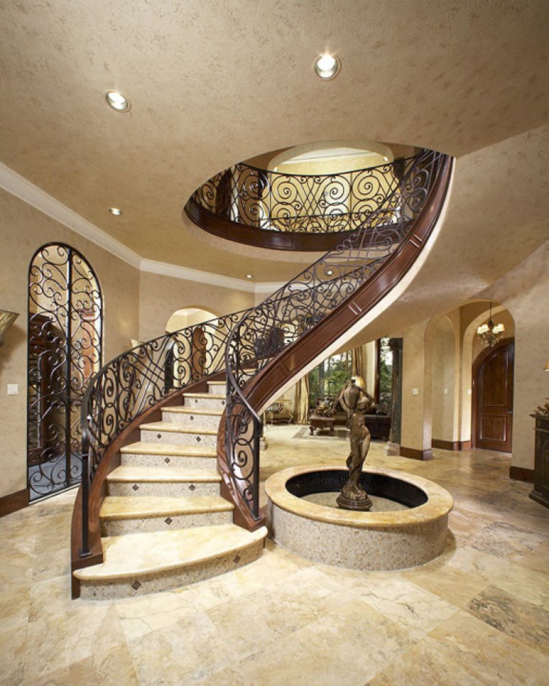 swirl design wrought iron railing