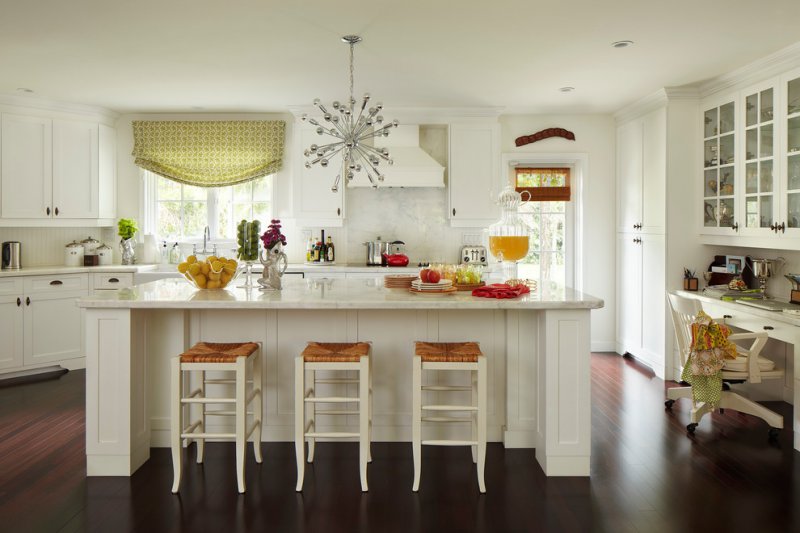 white kitchen sputnik chandelier